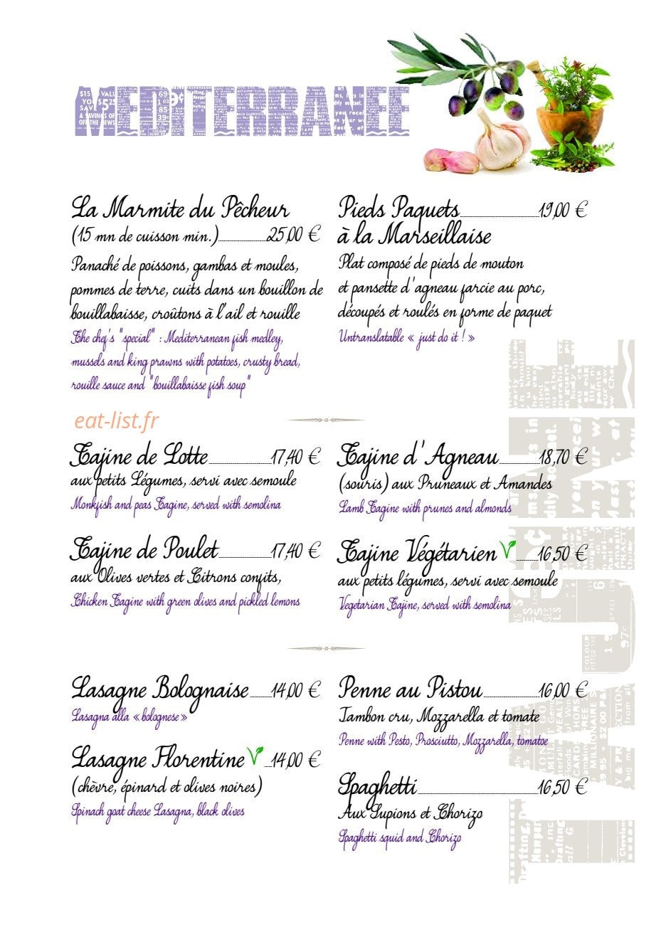 Chez Laurette — carte page 7