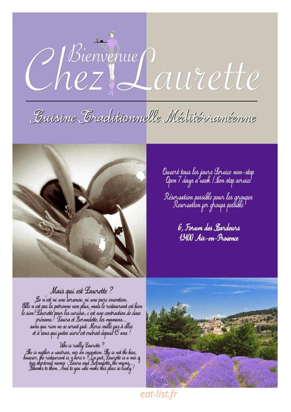 Chez Laurette — carte page 1