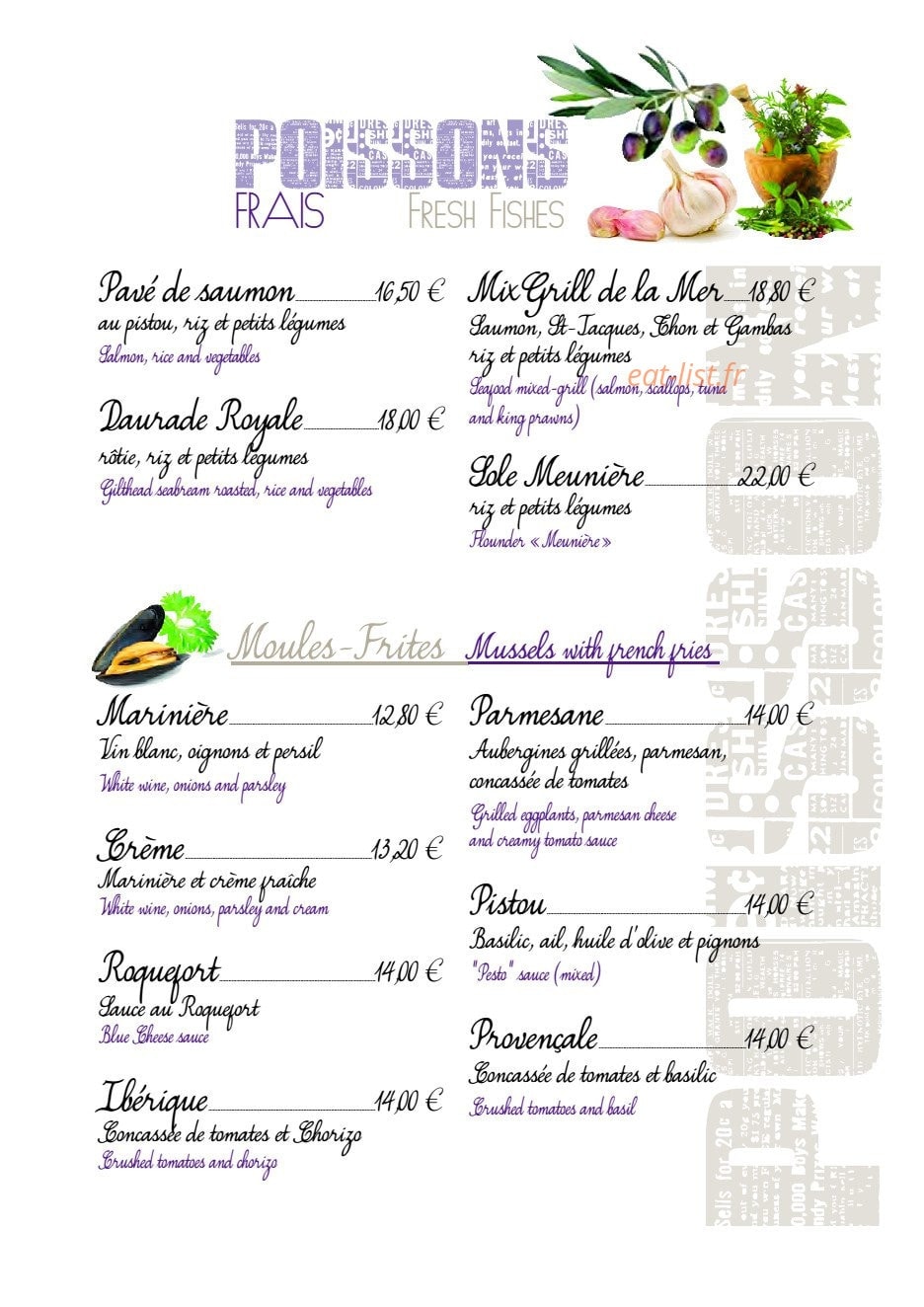 Chez Laurette — carte page 5