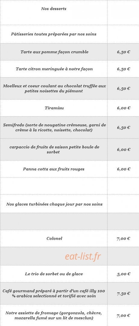 Chez Nine — carte page 4