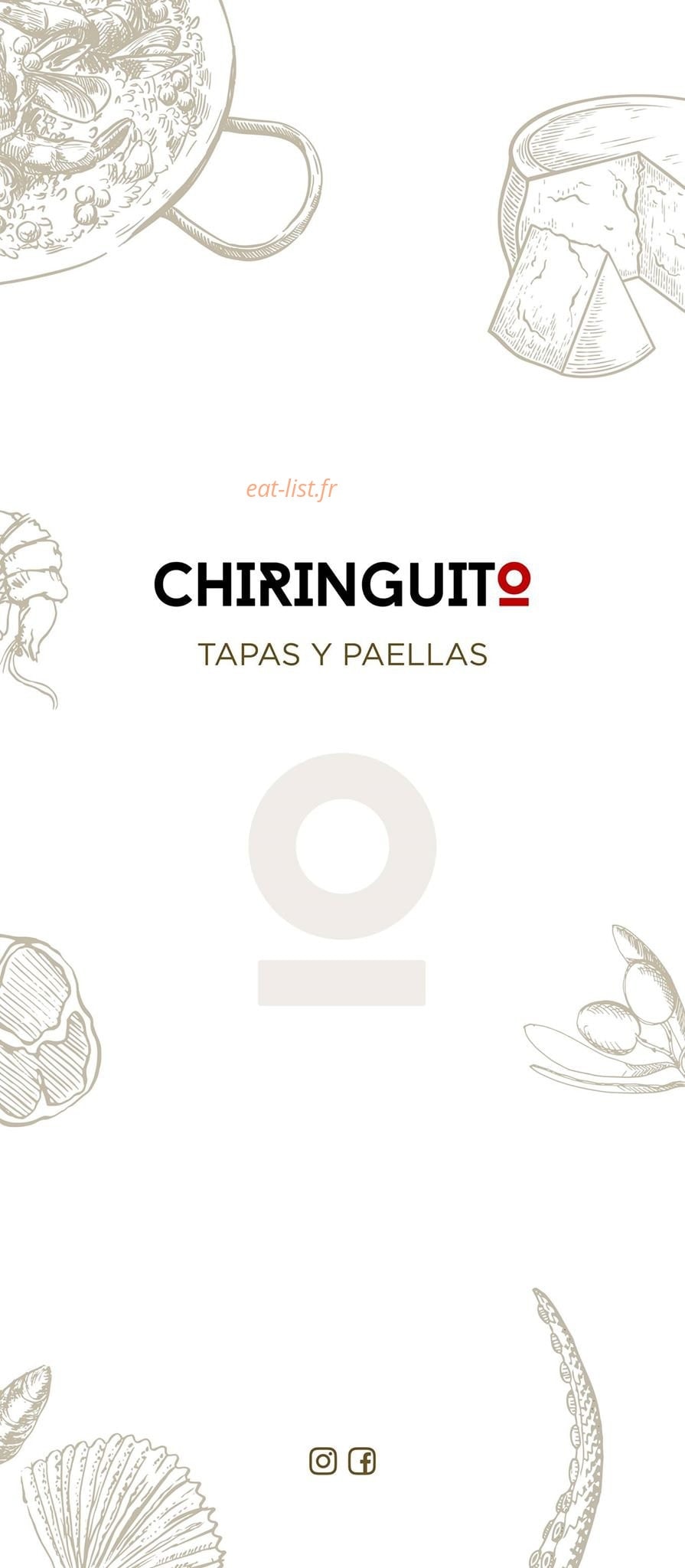 Chiringuito — carte page 1