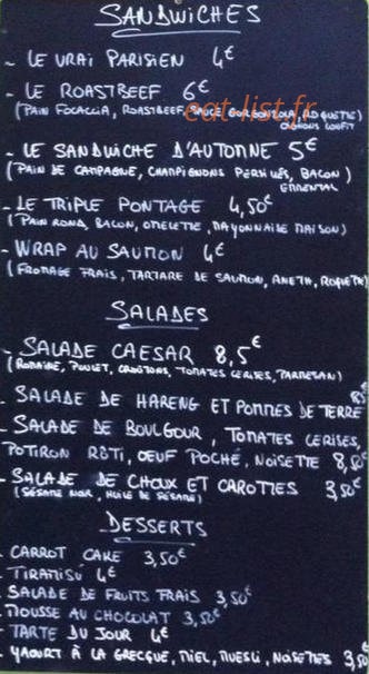 Club Sandwiches — carte page 3