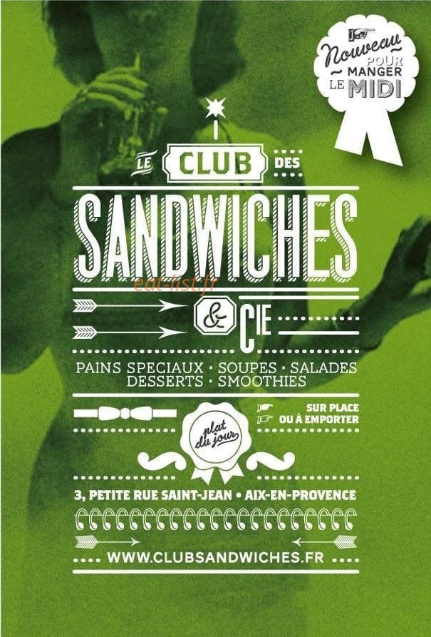 Club Sandwiches — carte page 1