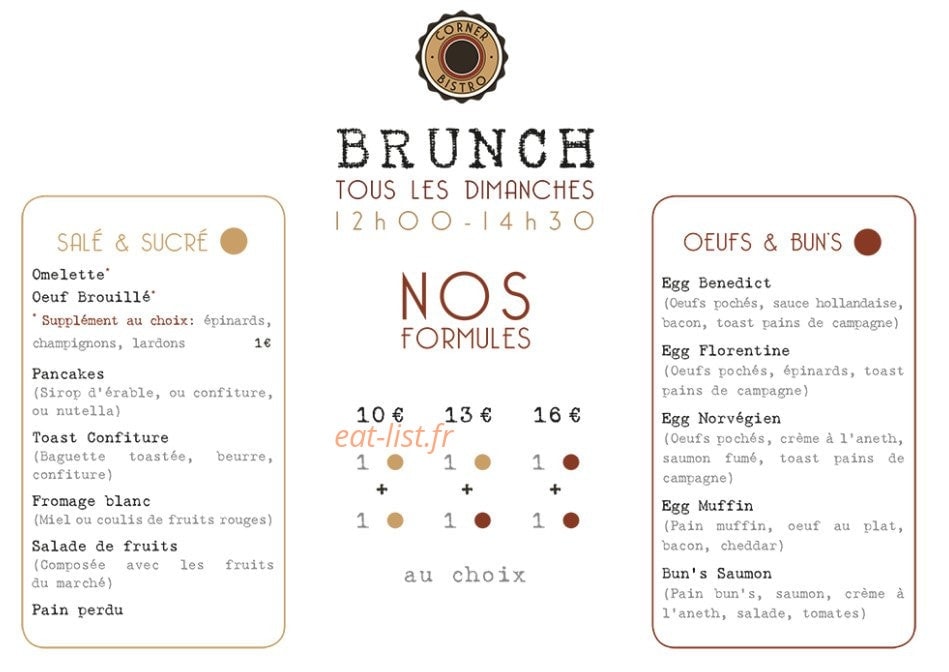Corner bistro — carte page 2