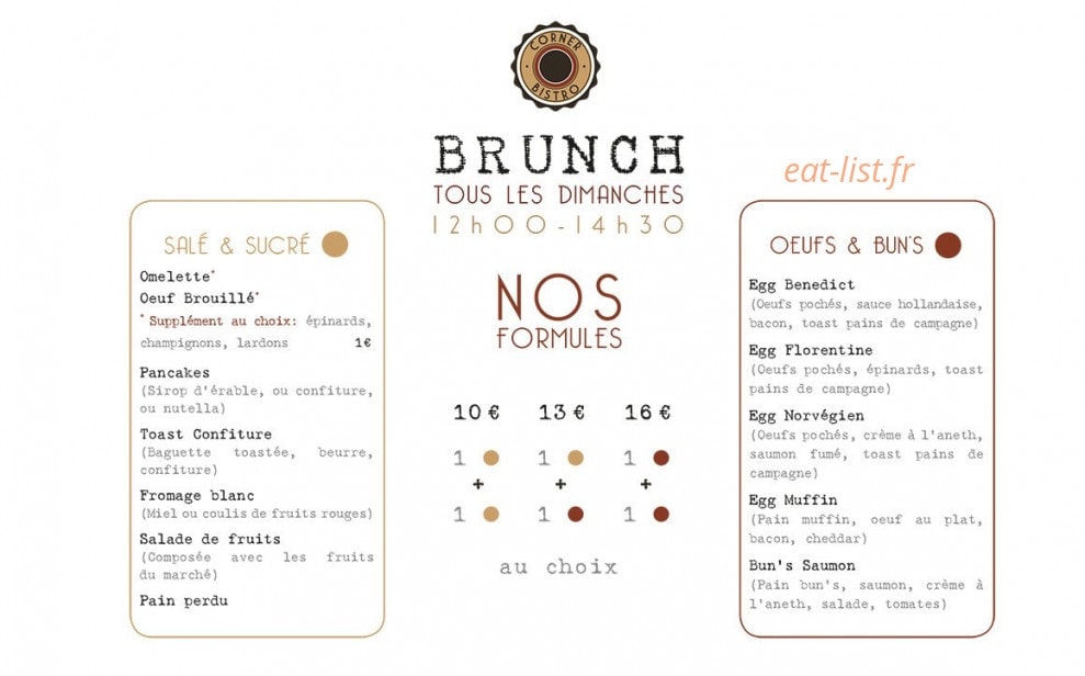 Corner Bistro — carte page 2