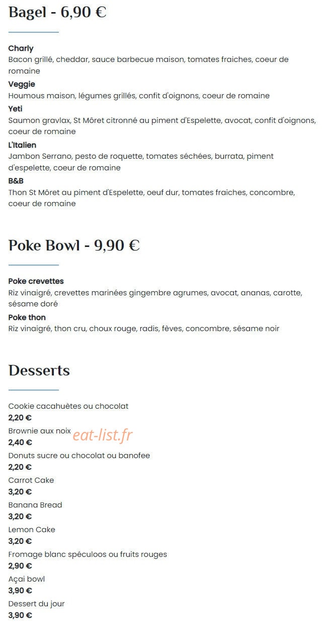 Cosy & Coffee — carte page 3