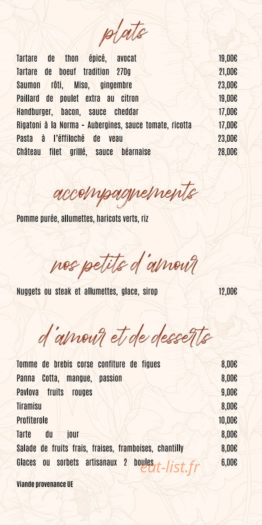 D'amour — carte page 2