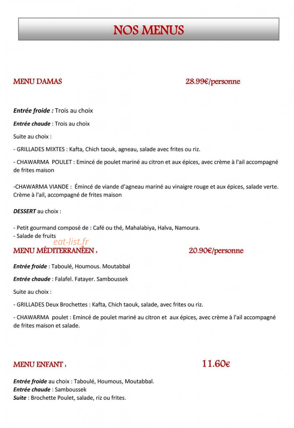 Damas — carte page 5