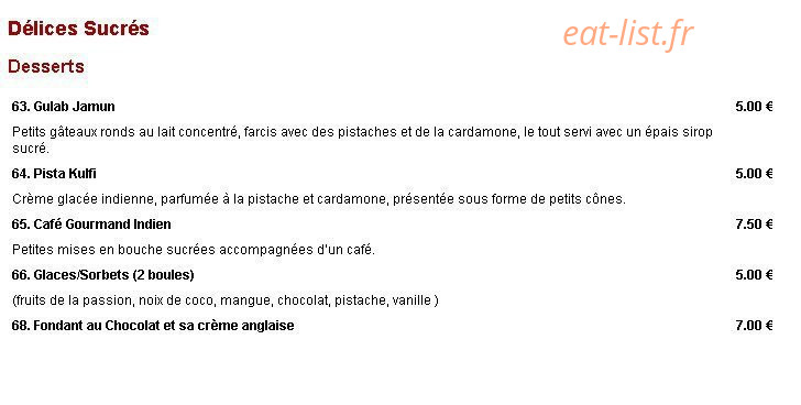 Delhi Delice — carte page 5