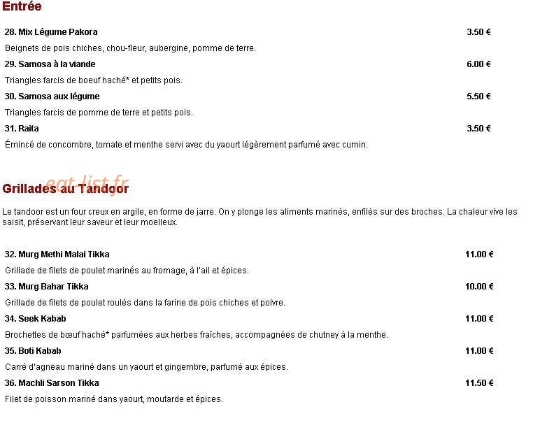 Delhi Delice — carte page 1