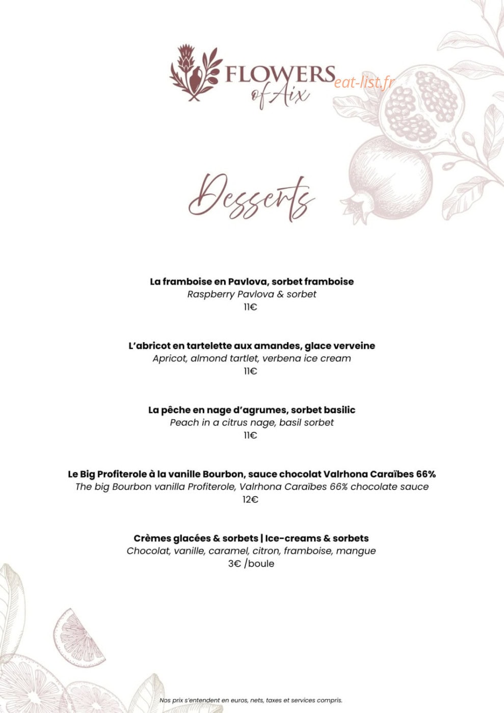 Flowers of Aix — carte page 2