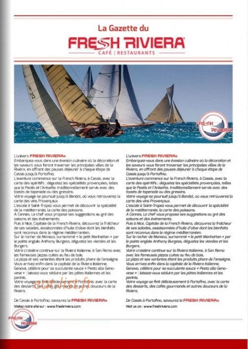 Fresh riviera — carte page 1