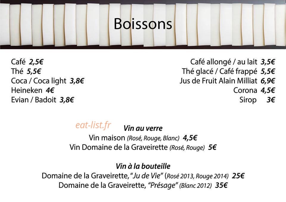 Gallifet Kitchen — carte page 2