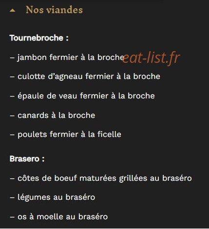 Gueuleton — carte page 2