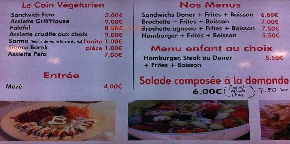Istanbul kebab — carte page 2