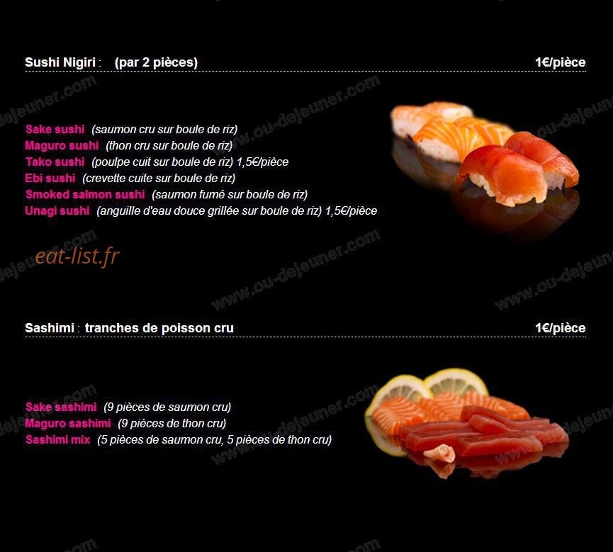 Kalisushi — carte page 2