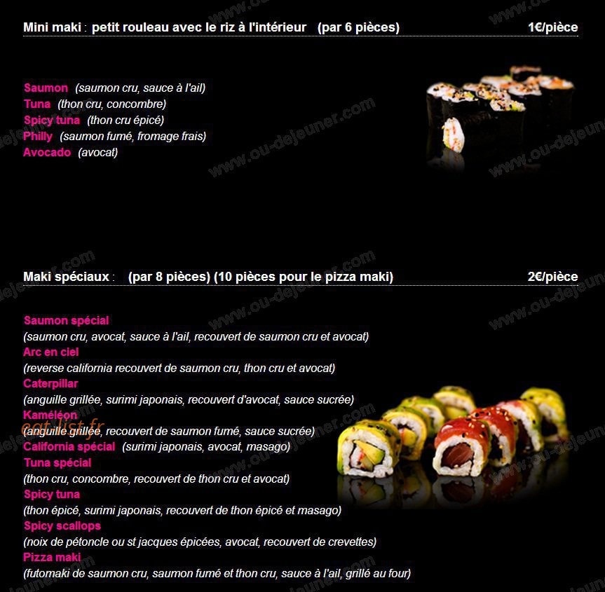 Kalisushi — carte page 4