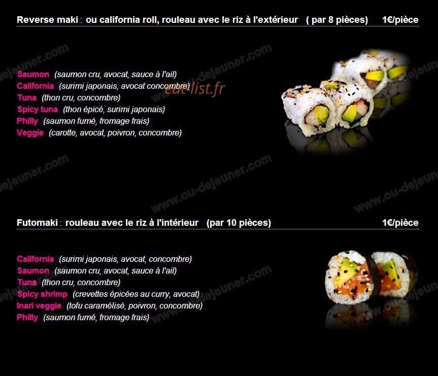 Kalisushi — carte page 3
