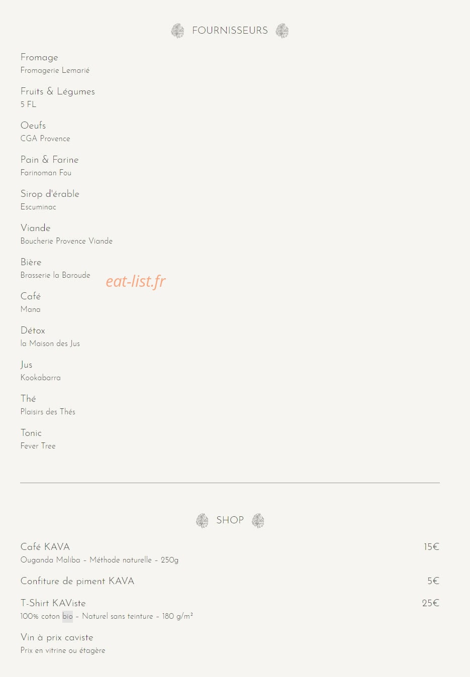 Kava — carte page 5