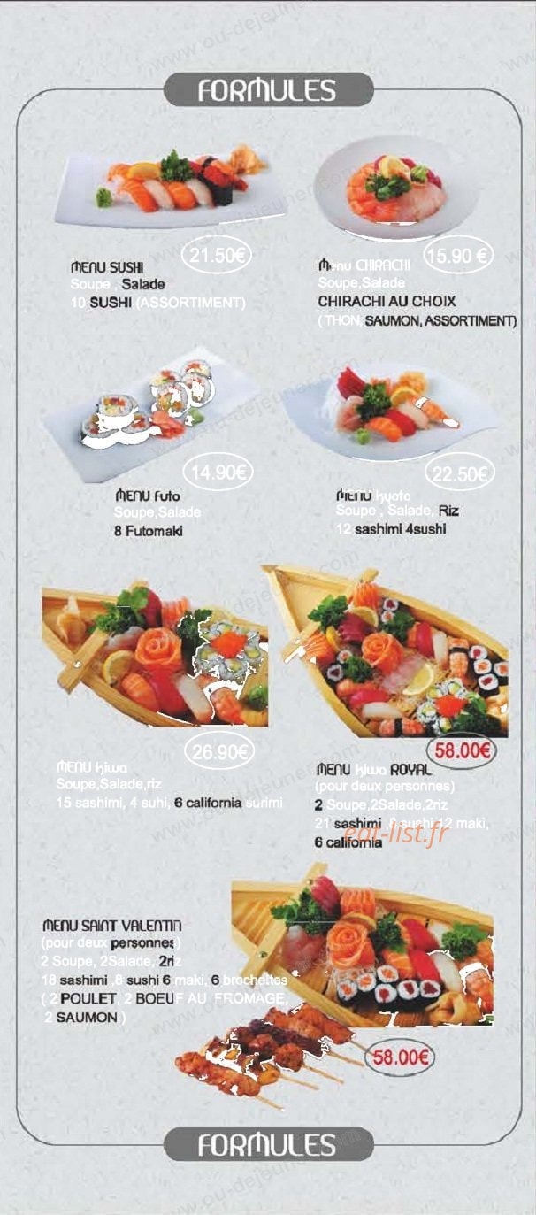 kiwa Sushi — carte page 2