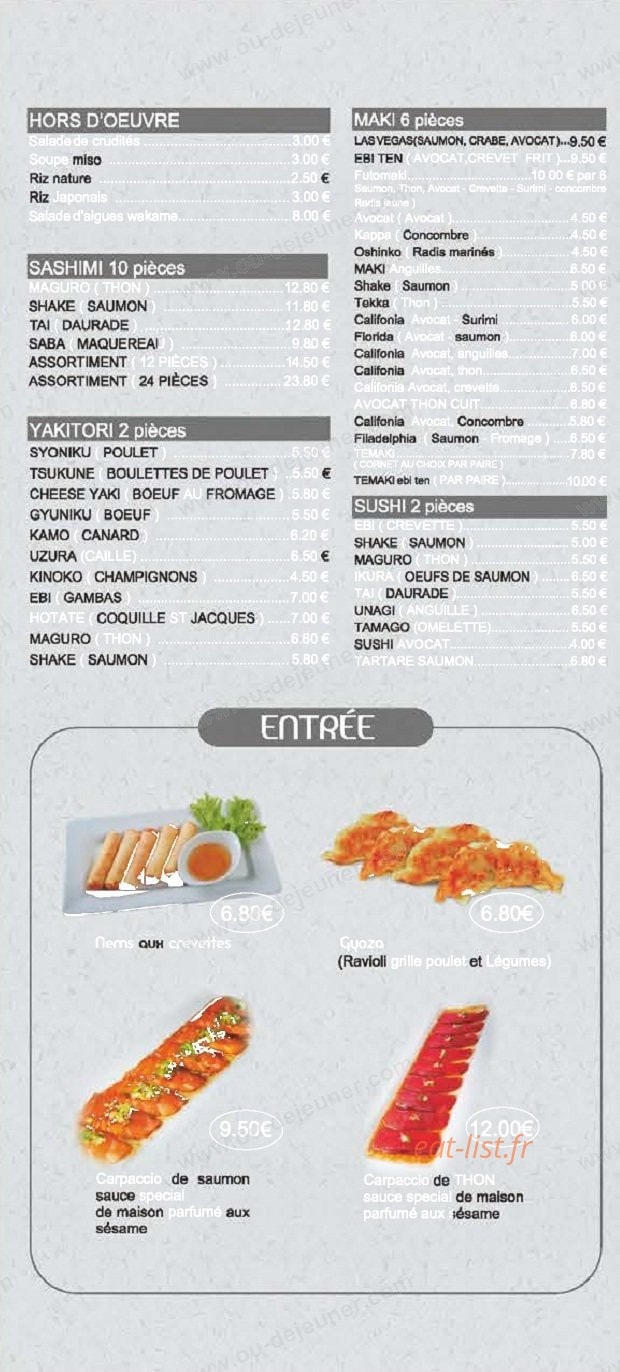 kiwa Sushi — carte page 5