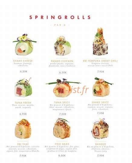 Koï sushi bar — carte page 9