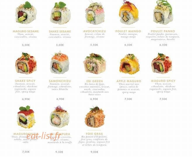 Koï sushi bar — carte page 15