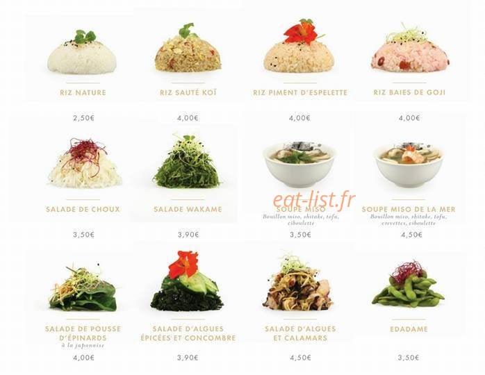 Koï sushi bar — carte page 16