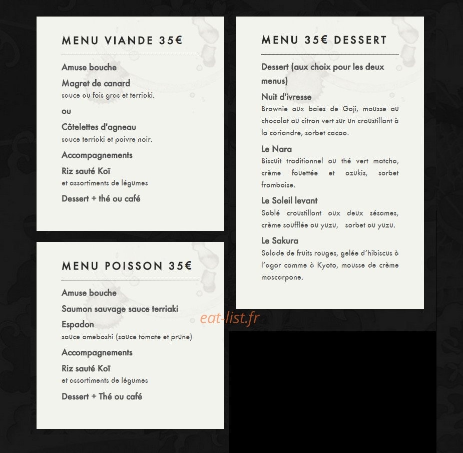Koï — carte page 2