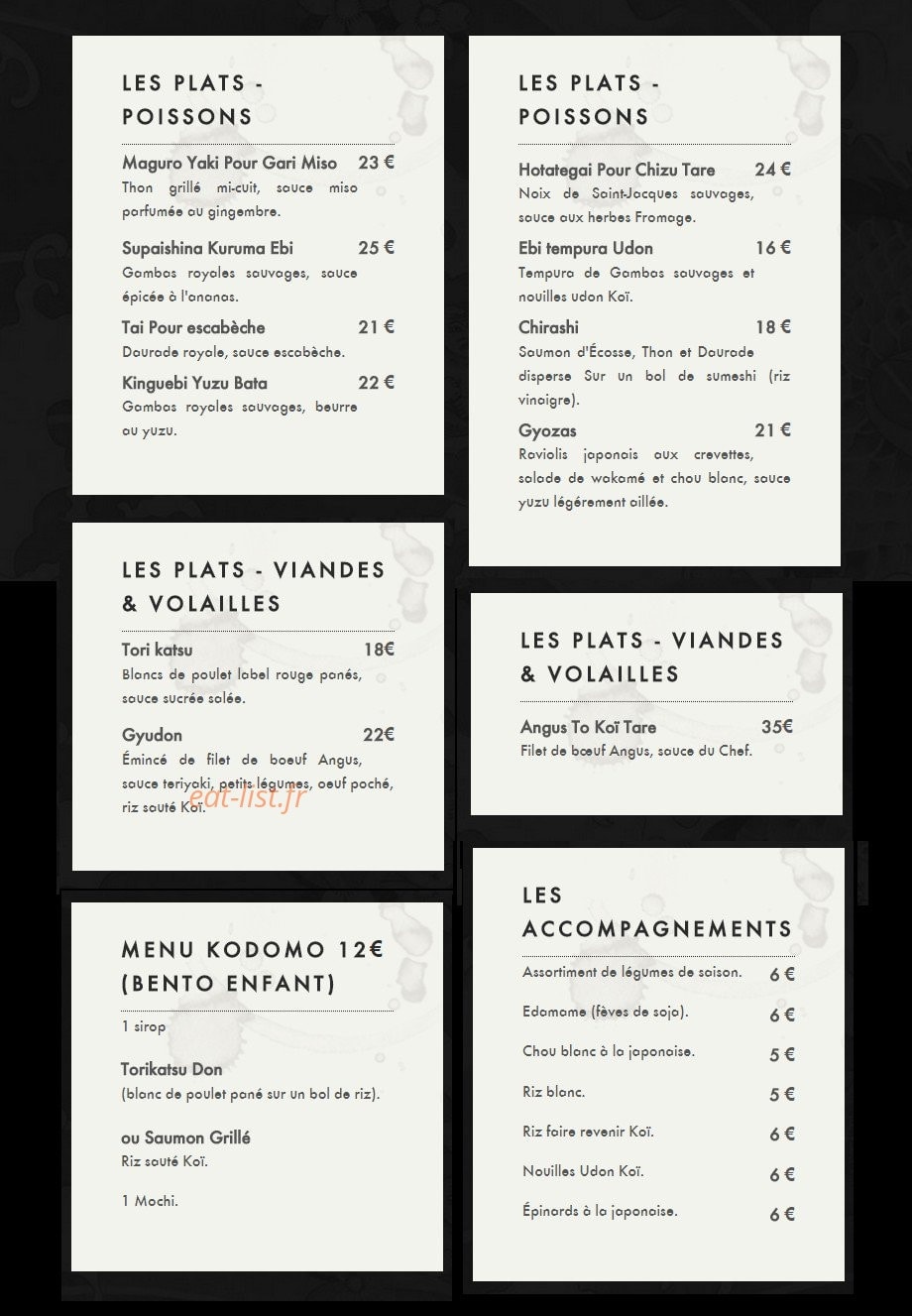 Koï — carte page 6