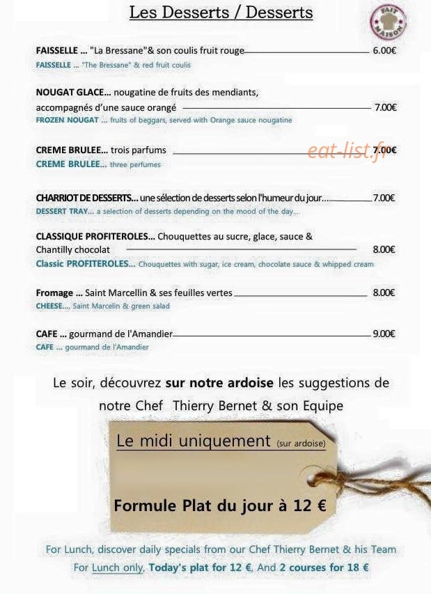L'amandier — carte page 3