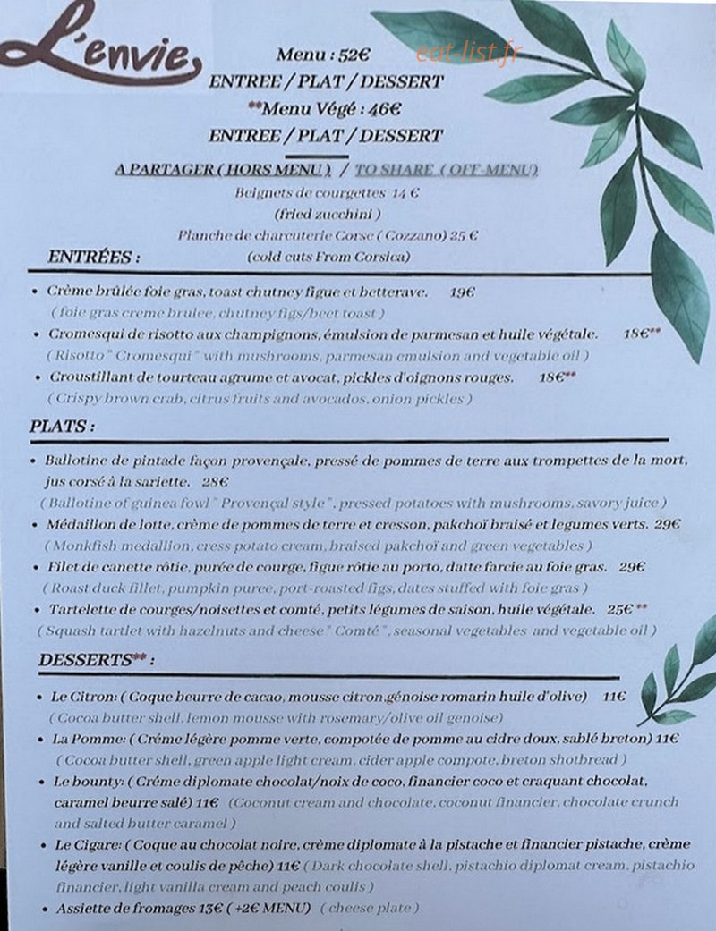 L'envie — carte page 1