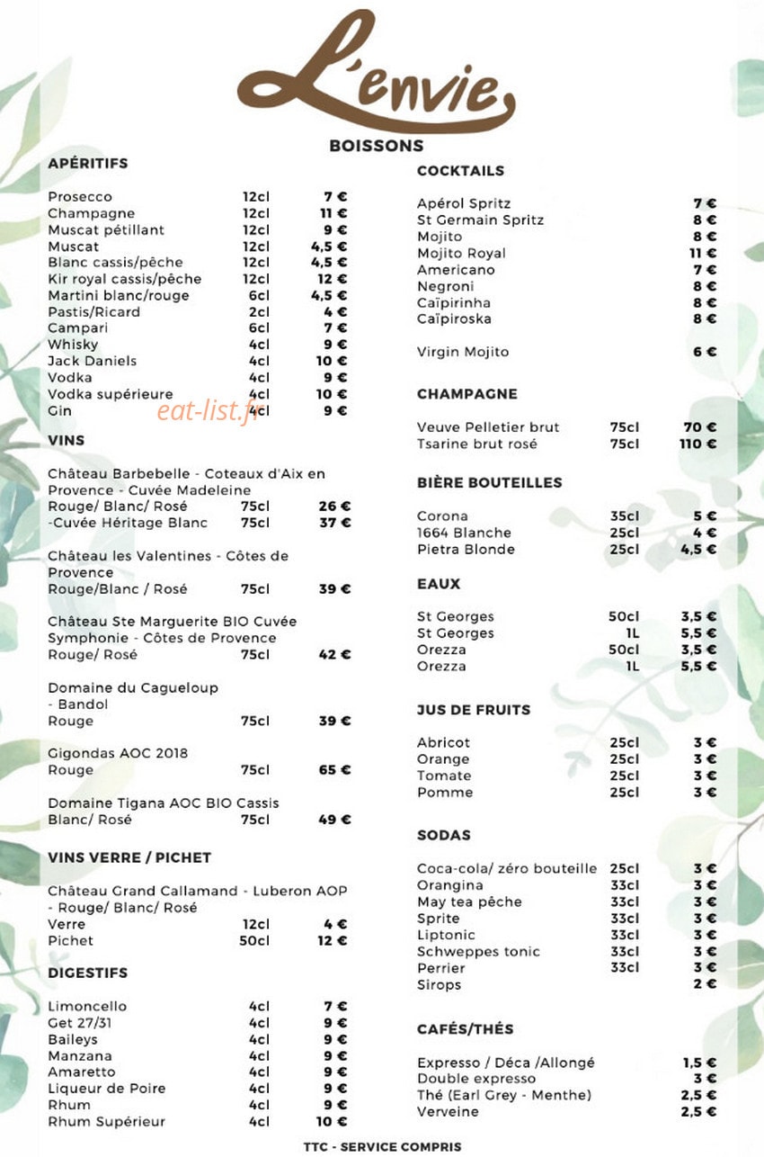 L'envie — carte page 2
