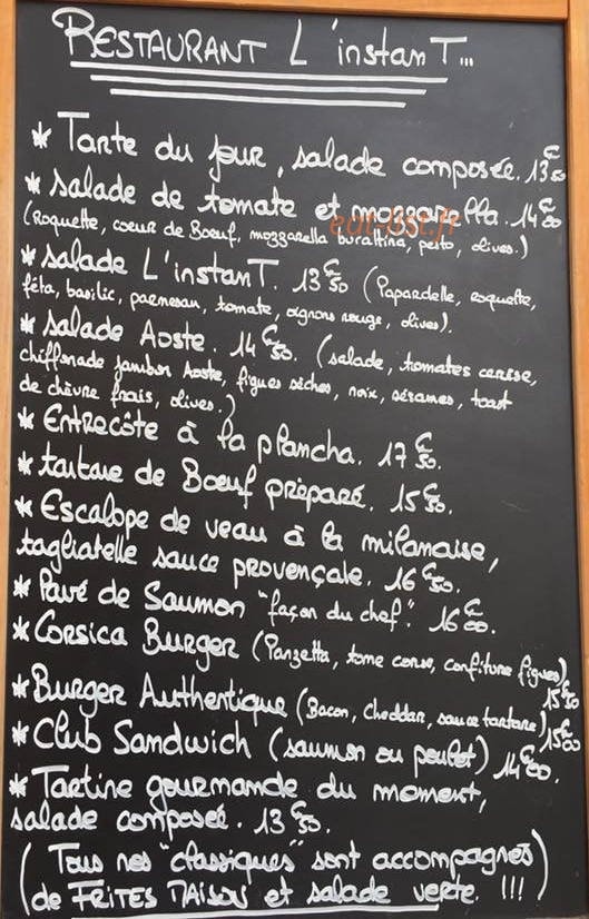 L'instant — carte page 1