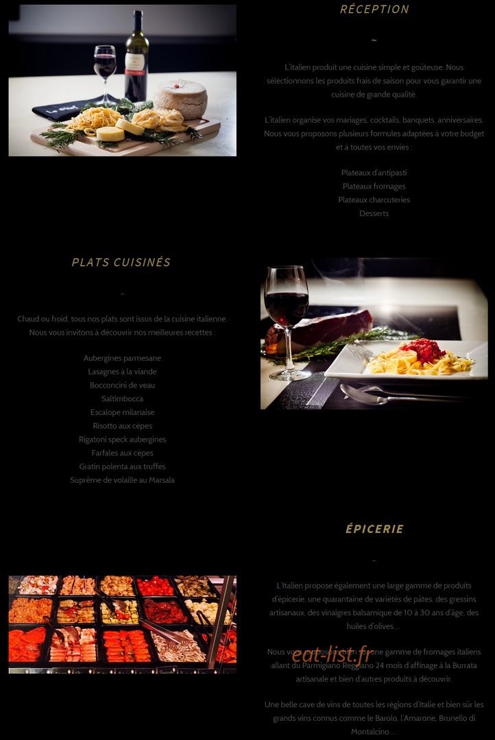 L'italien — carte page 2