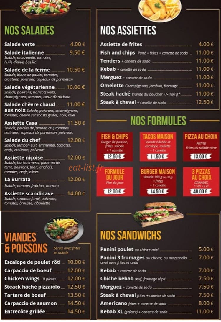 La Casa — carte page 3