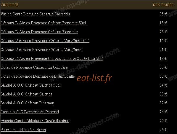 La Chimère Café — carte page 5