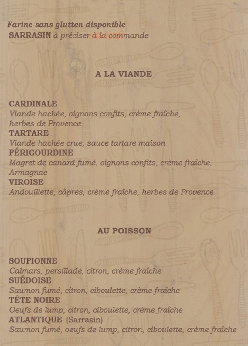 La crep'sautiere — carte page 1