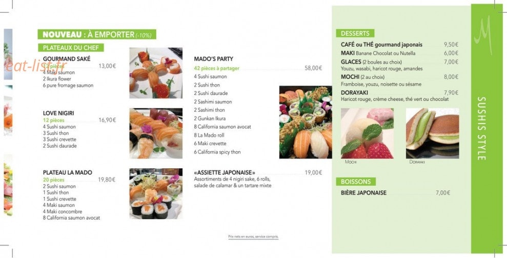 La mado — carte page 5