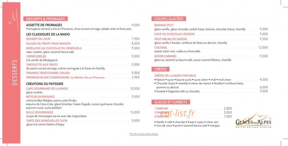 La mado — carte page 8