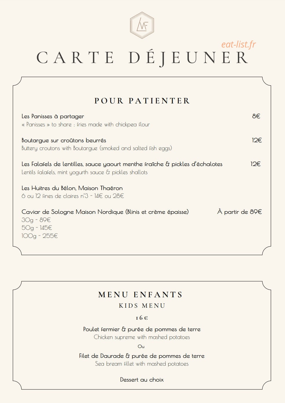 La Maison Française — carte page 2