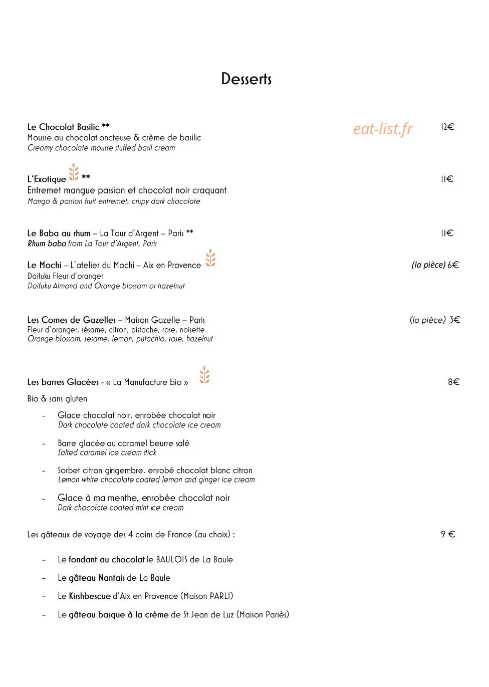 La Maison Française — carte page 6