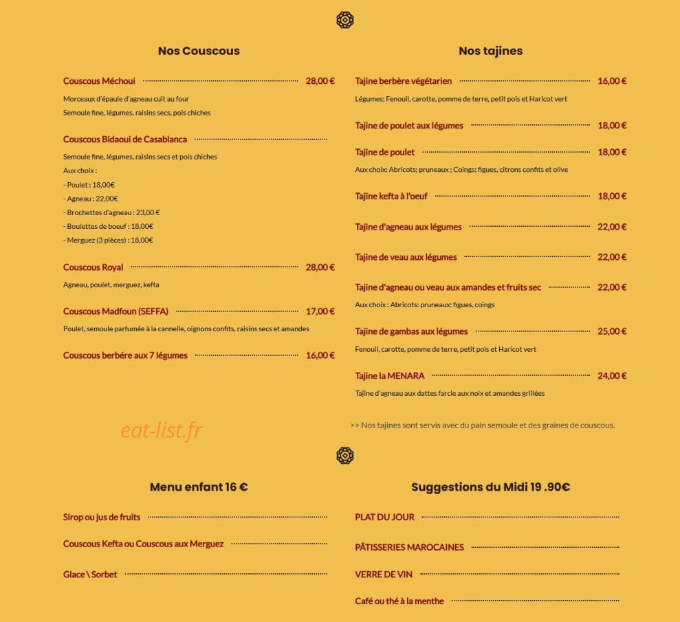 La Menara — carte page 2