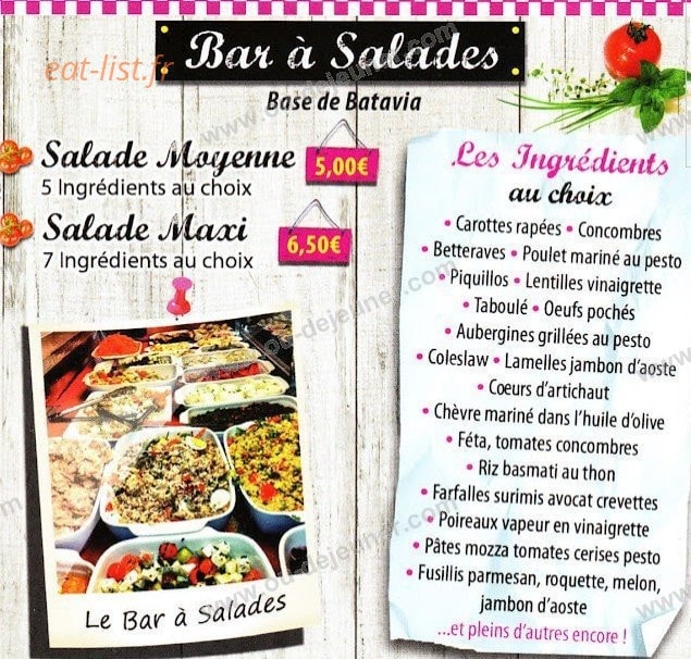 La Mie Dinette — carte page 1