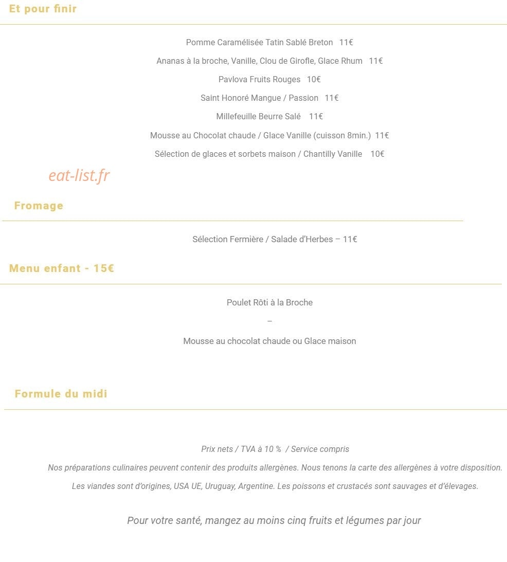 La Petite Ferme — carte page 7
