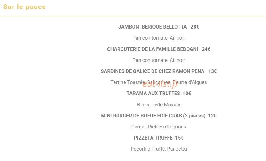 La Petite Ferme — carte page 1