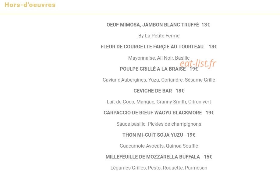 La Petite Ferme — carte page 2