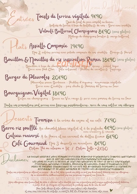 La Plume Végétale — carte page 1