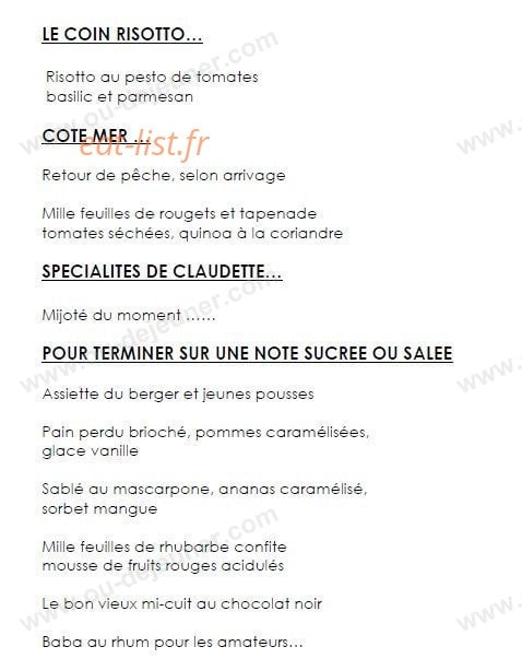 La Tomate Verte — carte page 2