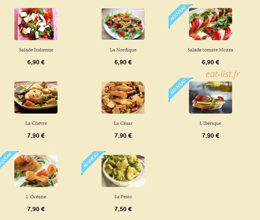 Le Bistro Bobo — carte page 1